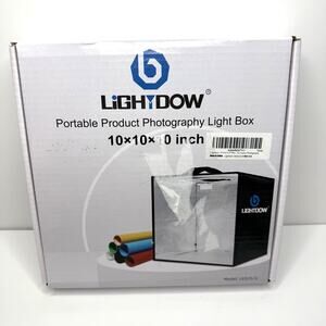 New Lightdow 10 x 10 x 10 inch Photography Lightbox